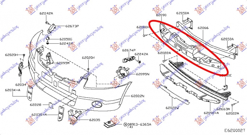 ABSORBER PREDNJEG BRANIKA GORNJI