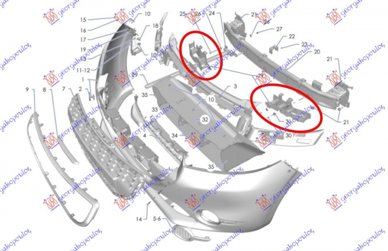 ABSORBER PREDNJEG BRANIKA (SET)