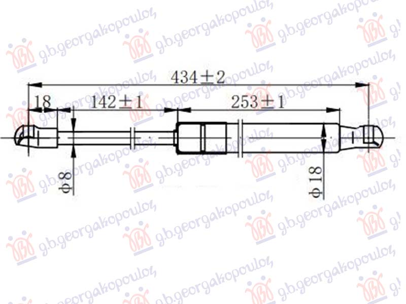 AMORTIZER GEPEK STAKLA (431L-120N)