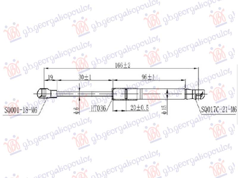 AMORTIZER GEPEK VRATA (166L-170N)