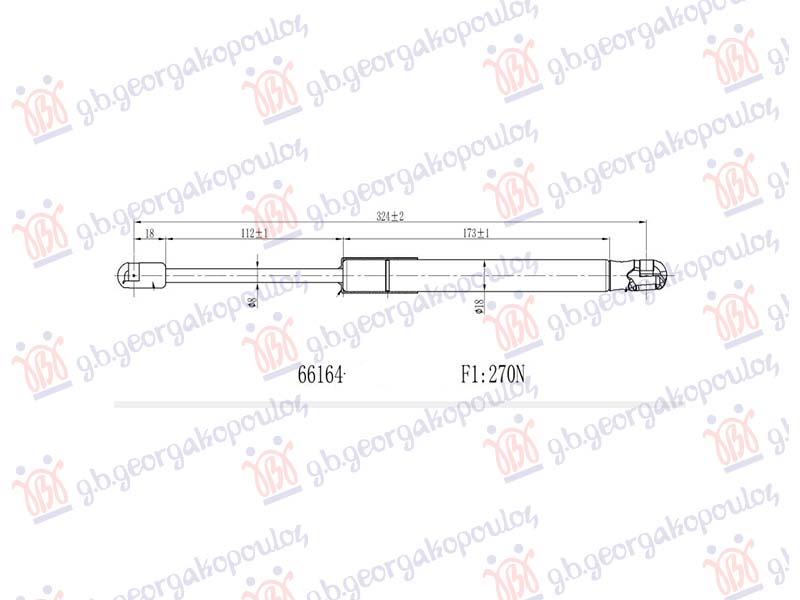 AMORTIZER GEPEK VRATA (325L-270N)