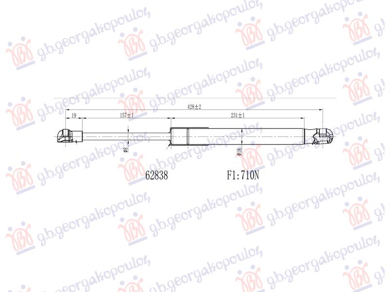 AMORTIZER GEPEK VRATA (429L-710N)