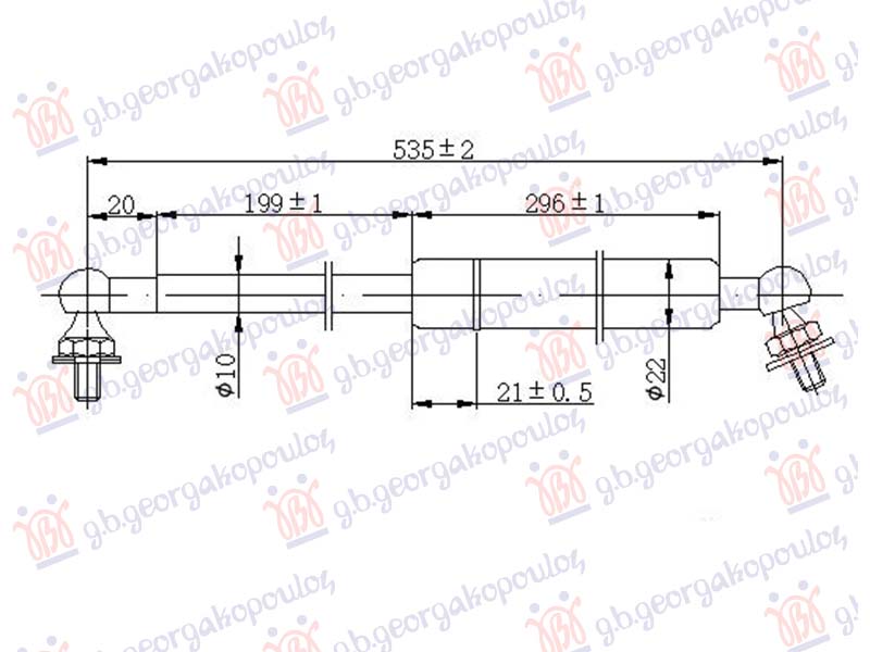 AMORTIZER GEPEK VRATA (535L-510N)