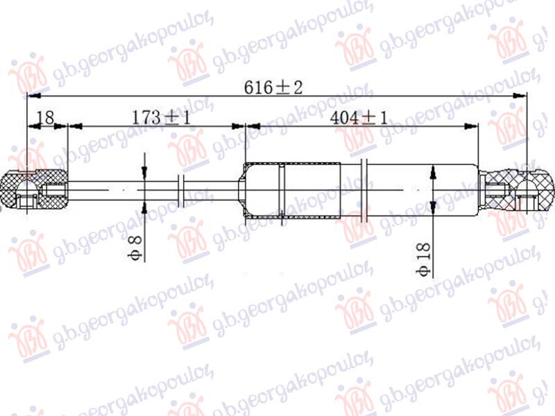 AMORTIZER GEPEK VRATA (616L-620N)