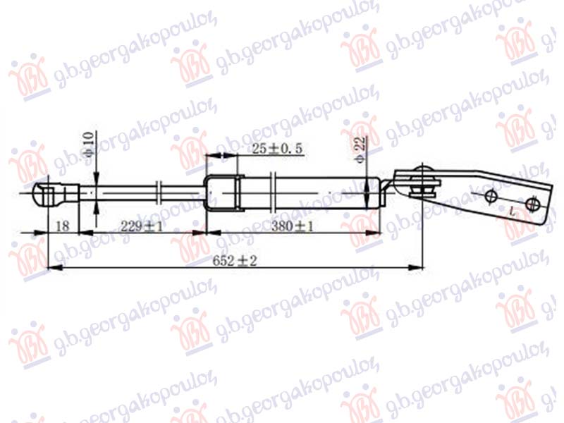 AMORTIZER GEPEK VRATA (652L-450N)