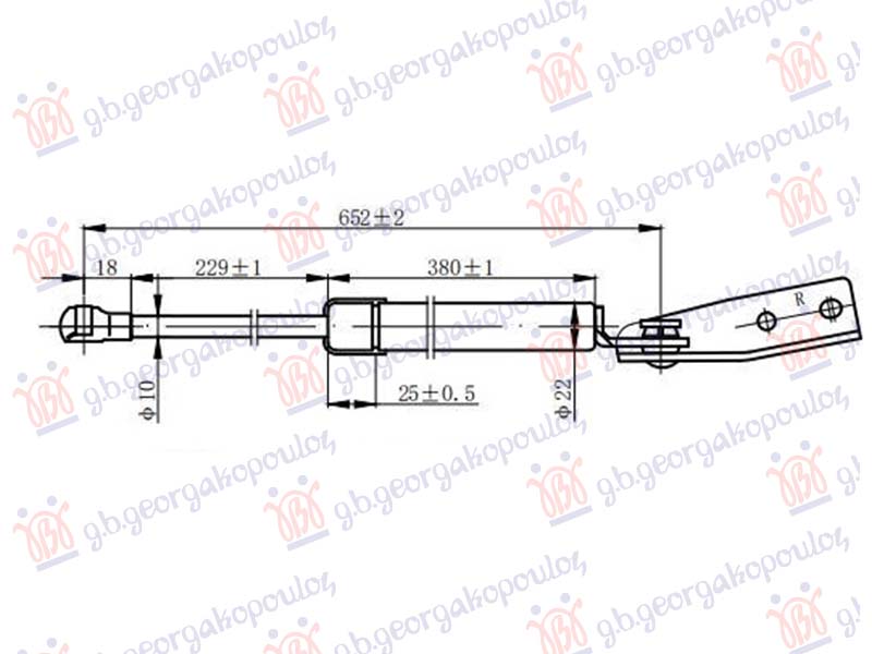 AMORTIZER GEPEK VRATA (652L-450N)