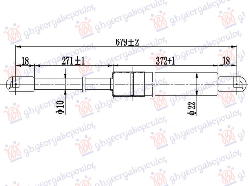 AMORTIZER GEPEK VRATA (680L-770N)