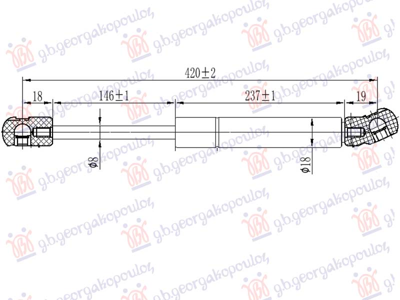 AMORTIZER HAUBE (420L-295N)
