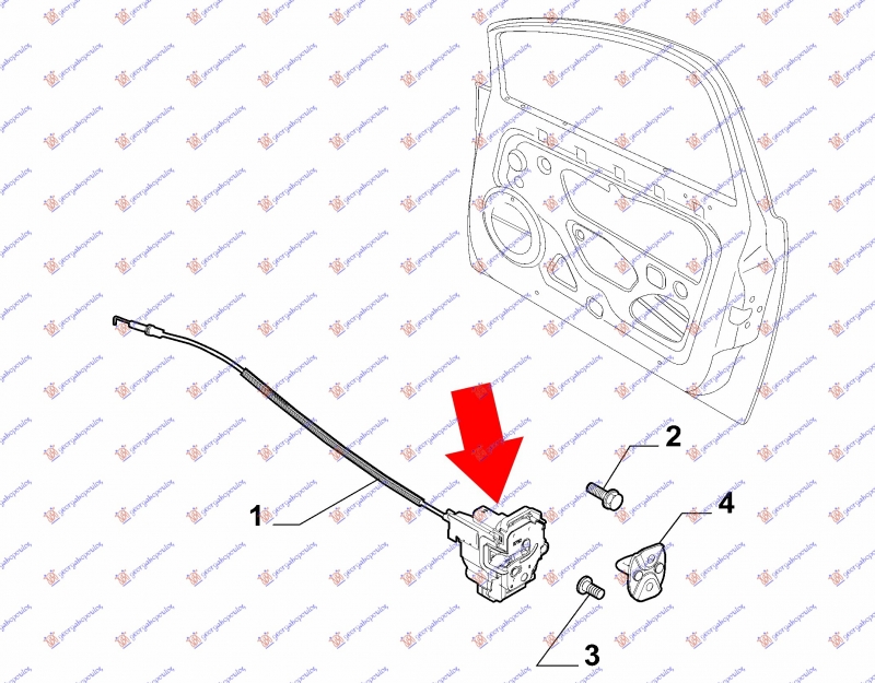 BRAVA PRED.VRATA CENT ZAKLJ.SA DALJ 5PIN