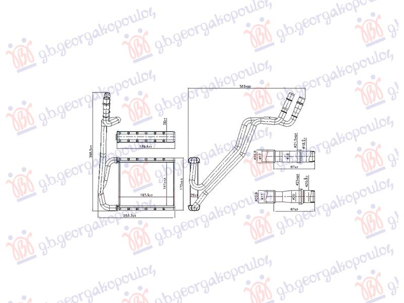 GREJAC KABINE 1.0/1.1/1.5 ZA SVE MODELE (MAN/AUTO) (184x141) (NISSENS)