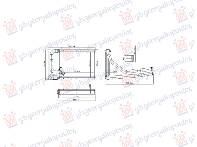 GREJAC KABINE 1.0/1.6 ZA SVE MODELE (MAN/AUTO) (153x222) (NISSENS)