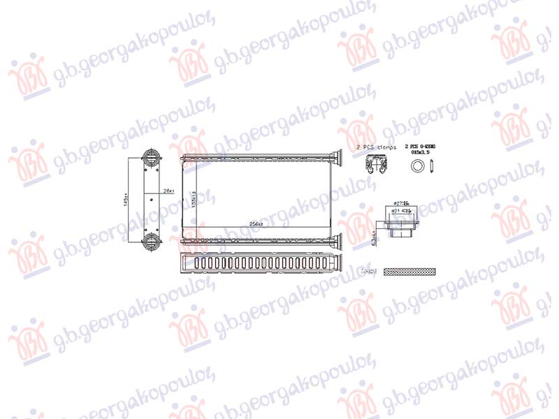 GREJAC KABINE 1.6/2.0/3.0 ZA SVE MODELE (MAN/AUTO) (230x134) (NISSENS)