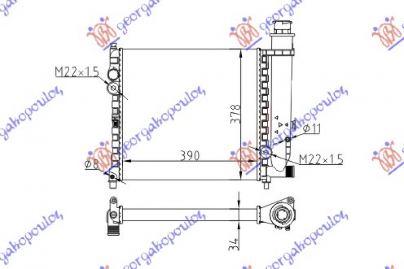 HLAD MOT. 1.1-1.9cc+/-A/C(39x38)VAL81655