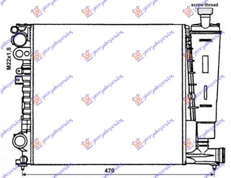 HLAD MOT. 1.6-1.8-2.0 BENZ-A/C (60x47x23