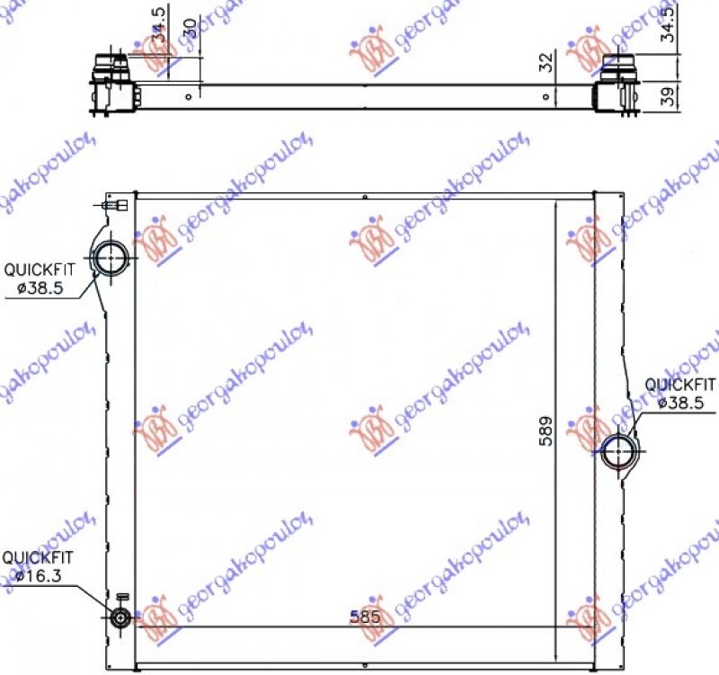 HLAD MOT.3.0 i-24V-4.8 i-32V(58.5x59.5x3