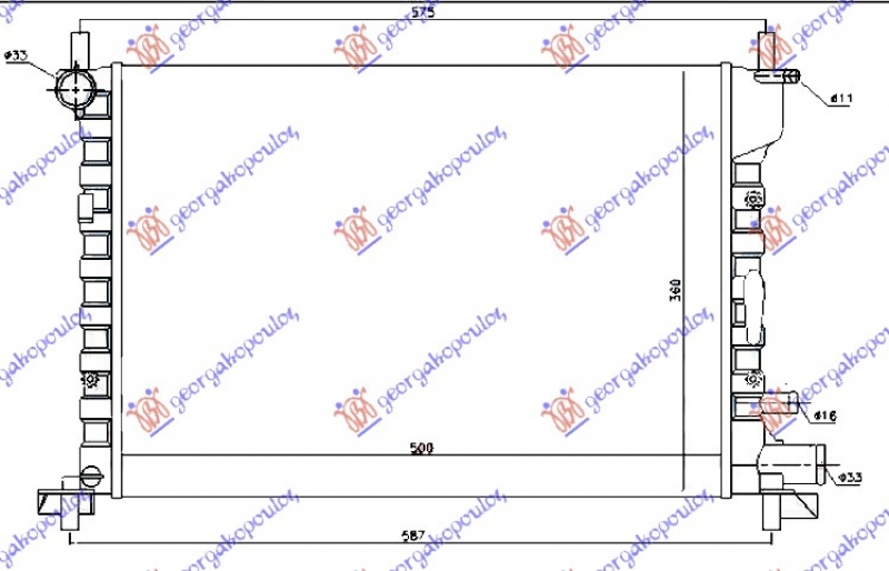 HLAD MOTORA 1.2-1.3-1.4-1.6+A/C(52x37.8)