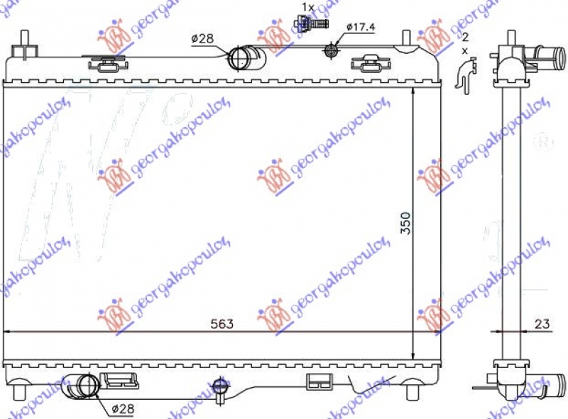 HLAD MOTORA 1.4-1.5-1.6TDCI(35x56)MANUAL