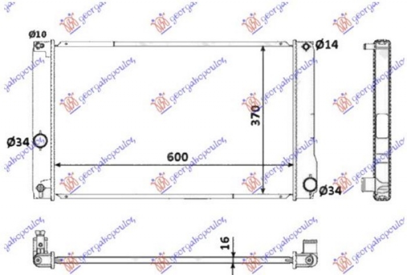 HLADNJAK 1.8 HIBRID A/T (60x35x16)(KOYO)