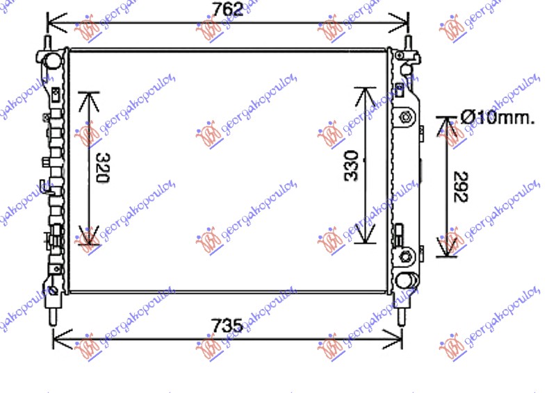 HLADNJAK 2.2TDCi AUT DIZ(670x500x34)KOYO