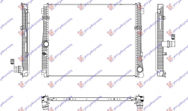 HLADNJAK DODATNI 2.0 BENZIN (615x502x22)