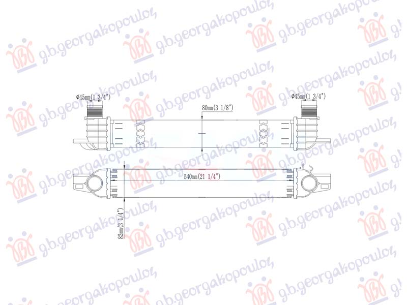 HLADNJAK INTERKULERA 1.3 DIZEL (540x82)