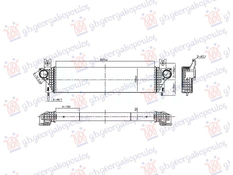 HLADNJAK INTERKULERA 1.4 BENZIN/HIBRID (798x159) (NISSENS)