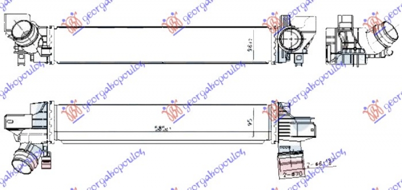 HLADNJAK INTERKULERA 1.5 (225xe HIBRID) BENZIN (585x95x98)