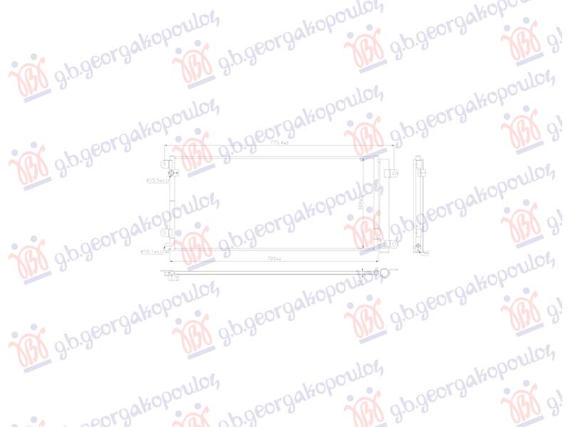 HLADNJAK KLIME 1.0/1.5 VTEC BENZIN (665x305x12) (KOYO)