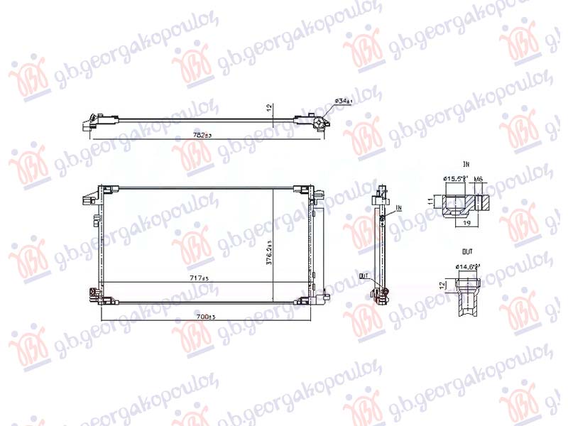 HLADNJAK KLIME 1.2 BENZIN (718x353x12) (NISSENS)