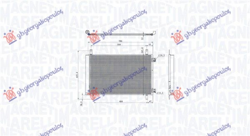 HLADNJAK KLIME 1.2 PureTech BENZIN / 1.5 BLUEHDI DIZEL (574x363) (MARELLI)