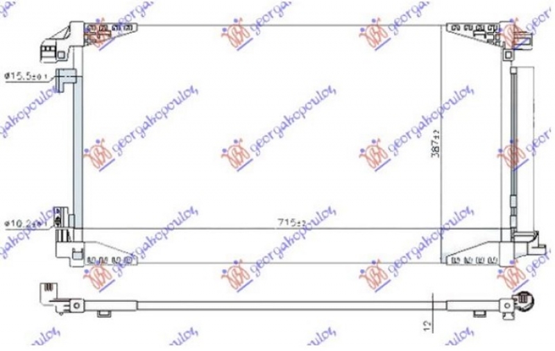HLADNJAK KLIME 1.2 TURBO BENZIN (690x400x12) (NRF)