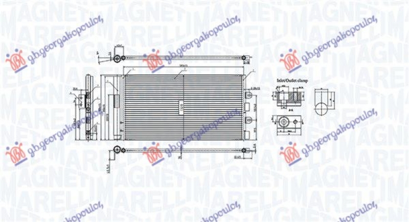 HLADNJAK KLIME 1.2CC (570x320) (VALEO TIP) (MARELLI)