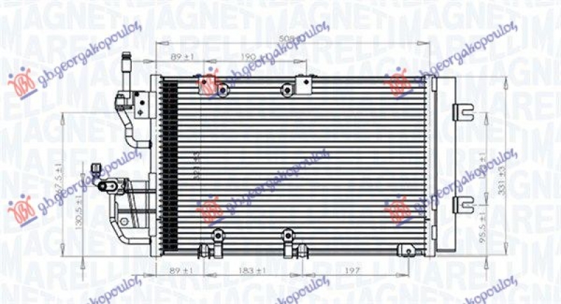 HLADNJAK KLIME 1.3-1.7-1.9 CDTi-2.0 OPC (495x300) (MARELLI)