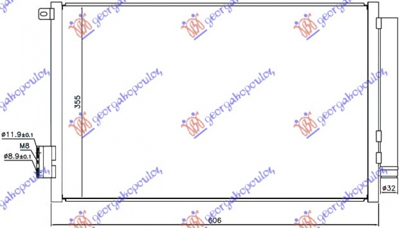 HLADNJAK KLIME 1.4i-16V (57x35x16)