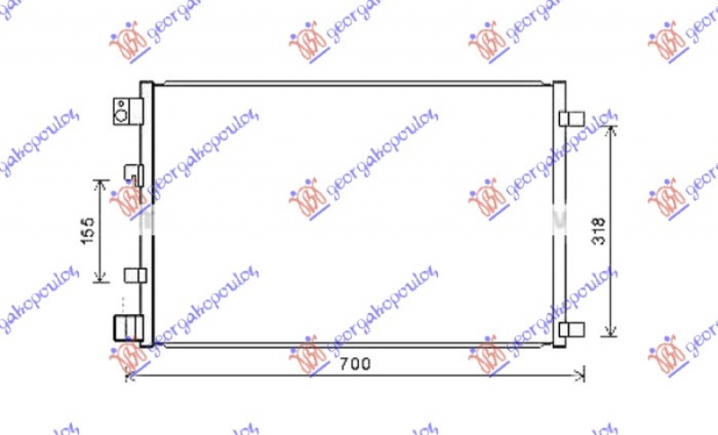 HLADNJAK KLIME 1.5 DCi (610x390x16) (MARELLI)