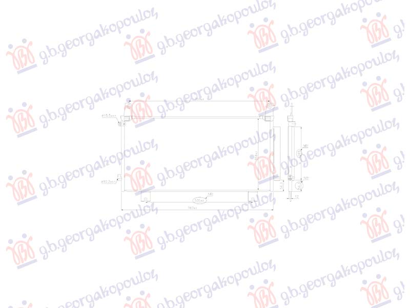 HLADNJAK KLIME 1.5 VTEC-TURBO (725x360) (KOYO)