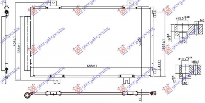 HLADNJAK KLIME 1.6 16v BENZIN (688x394x12) (NRF)