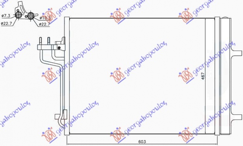 HLADNJAK KLIME 1.6i 16V TURBO - 2.0 TDCi (KOYO)
