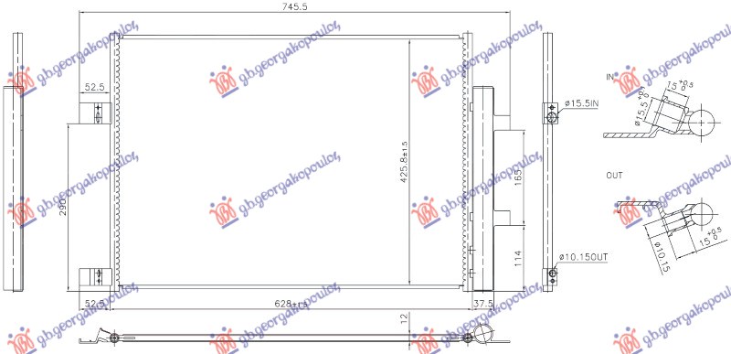 HLADNJAK KLIME 1.7 BENZIN (629x425x12) (NISSENS)