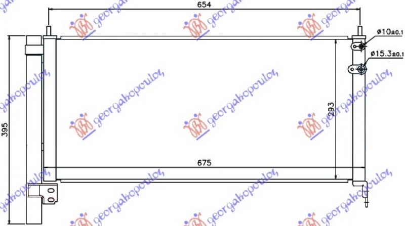 HLADNJAK KLIME 1.8 HIBRID (640x290x16)