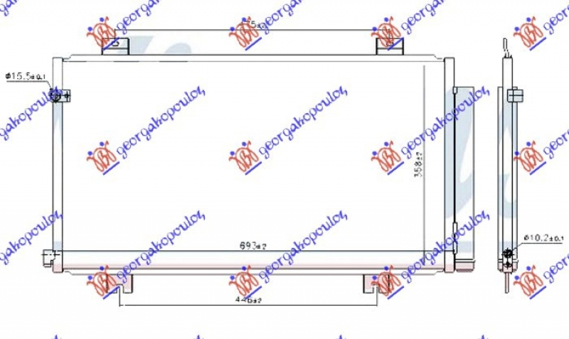 HLADNJAK KLIME 2.0 (R) BEN 1.6 DIZ 66x36