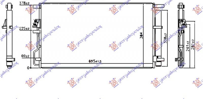 HLADNJAK KLIME 2.0BEN (655x370x16)KOREJA