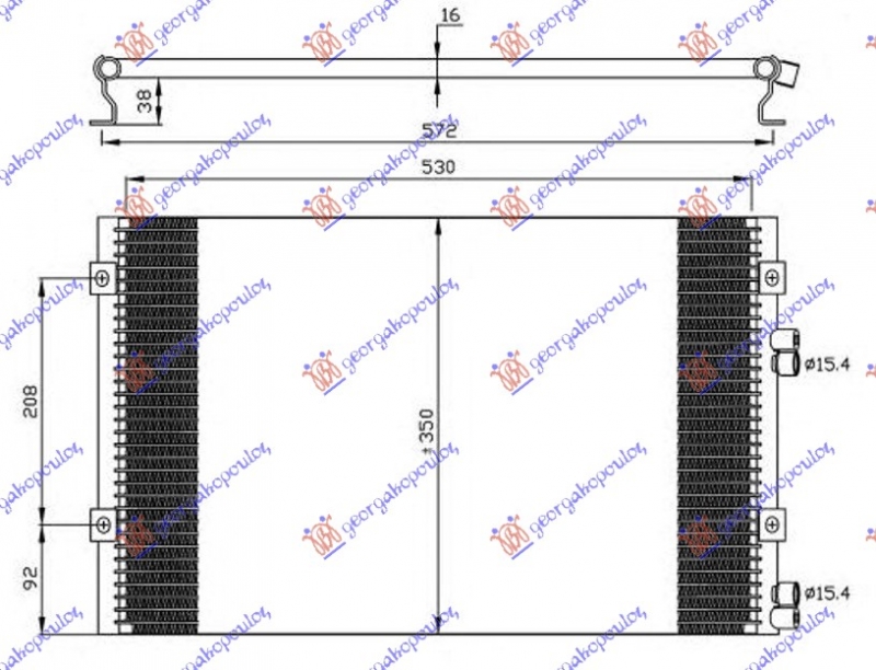 HLADNJAK KLIME 2.2 CRD (54x35x1.6)