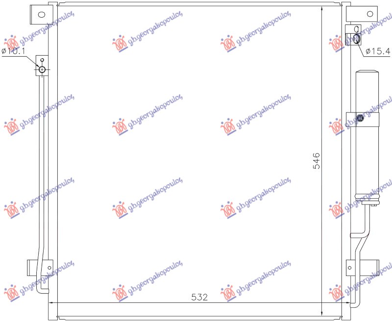 HLADNJAK KLIME 2.2/2.4 DIZEL (532x562x12) (KOYO)