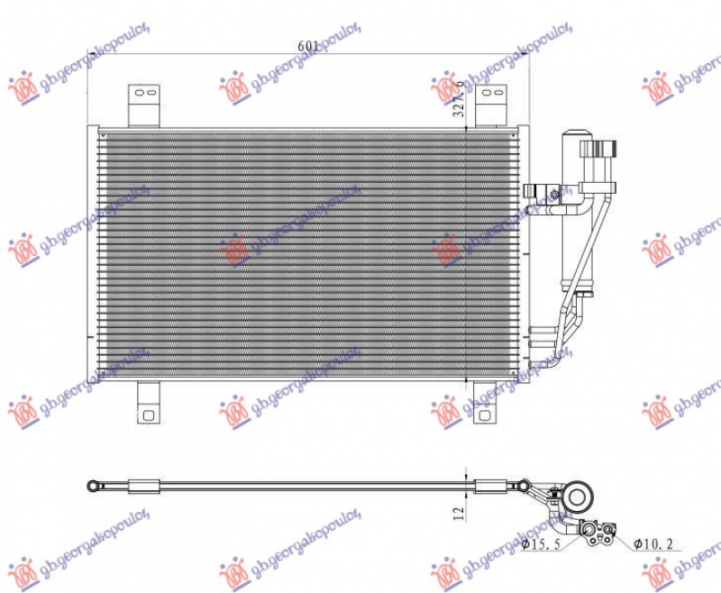 HLADNJAK KLIME 2.5 BENZIN-HIBRID (721x386x12) (KOYO)