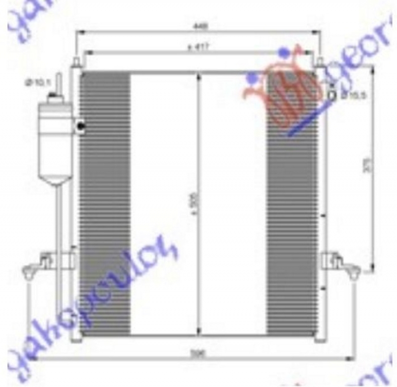 HLADNJAK KLIME 2.5 TURBO DIZEL (43x42) (KOYO)