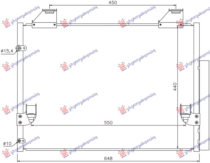 HLADNJAK KLIME 2.5/3.0 T.D DIZEL (600x440x16) (KOYO)