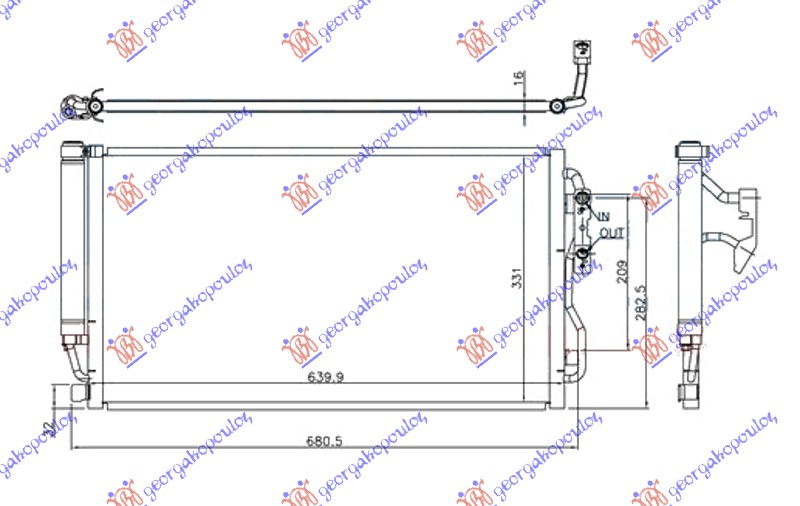HLADNJAK KLIME 3.0 (M135i) BENZIN (AUTO) (600x345x16) (NISSENS)