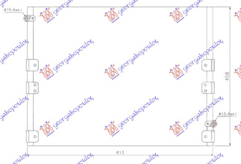 HLADNJAK KLIME BENZIN-DIZEL (565x485x16)