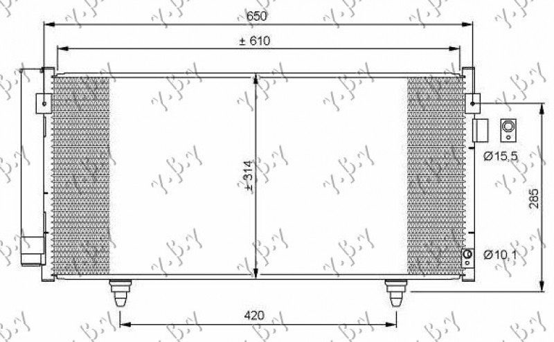 HLADNJAK KLIME BENZIN-DIZEL (610x310x16)